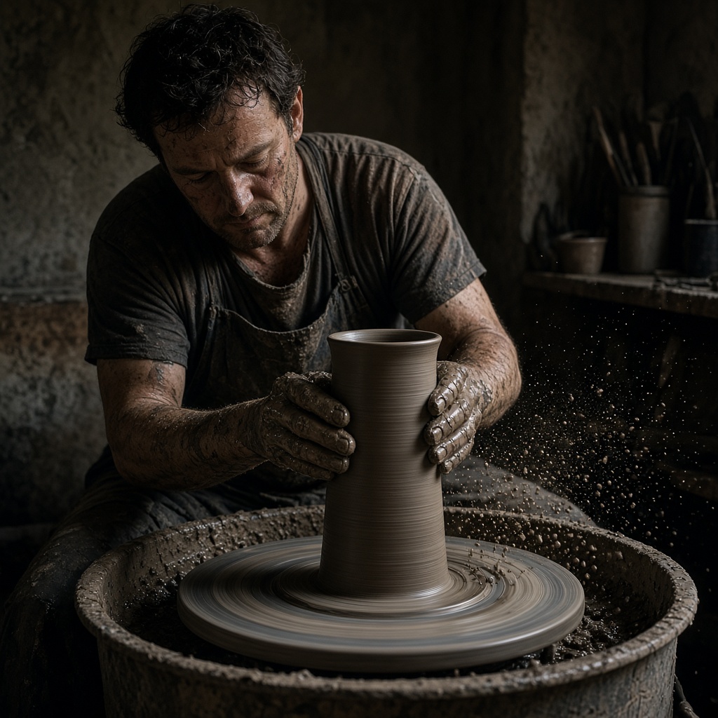 Throwing a tall vessel